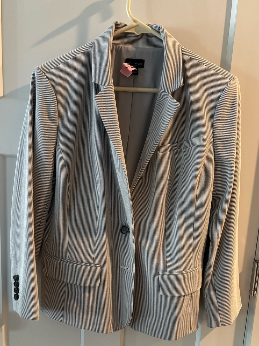 Ann Taylor Factory Light Gray Pinstripe Women's Blazer